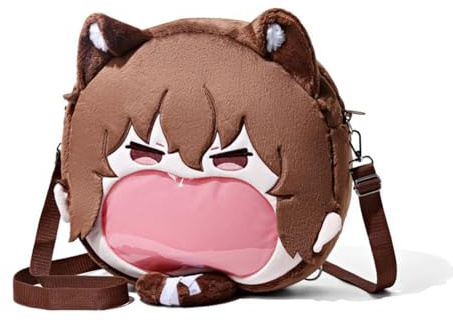 Zhongkaihua Dazai Osamu plysch anime ryggsäck söt rymlig 35 x 37 cm cosplay väska plånbok för emblem fans samlare daglig användning födelsedagspresent dekoration, Dazai Osamu, 35x37 CM