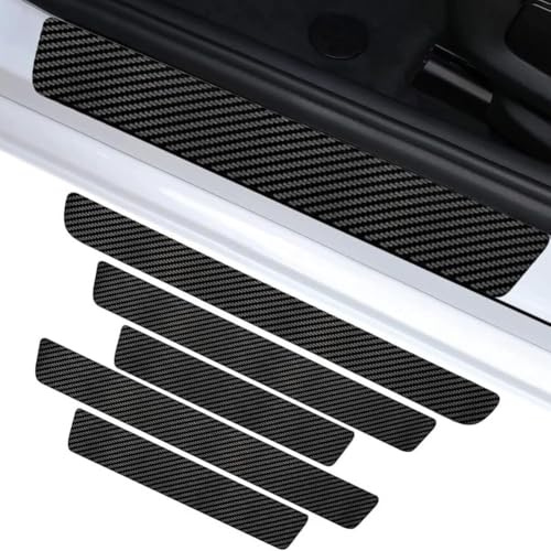 WENYANDP 5 Stück Auto Einstiegsleisten Schutz für VW Polo 9N Hatchback 2001-2009, Anti-Kratz Autotür Kantenschutz Dekorative Aufkleber, Lackschutzfolie ZubehöR