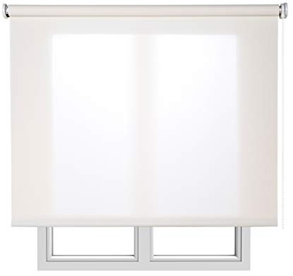 Tenda a Rullo Screen di Alta Gamma Resistente al Sole e Isolante Termico, Visibilità verso l’Esterno e Privacy all’Interno, Tende a Rullo Resistenti e Ignifughe STORESBASIC Blanco Nieve 80x180