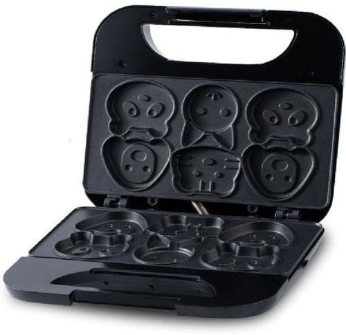 Luobannm Mini Waflera con Forma de Animal, 6 Panqueques con Forma de Animal, Máquina de Desayuno Antiadherente, para Niños y Adultos (UE)