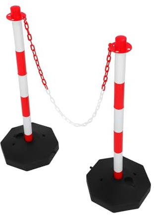 VILLFUL 1 set Coni Delineatori Stradali Regolabili con Base Pesa Barriera Sicurezza Portatile per Parcheggi Zone Costruzione e Controllo Del