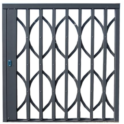 Aluminum Alloy Folding Window Security Bars with Lock, Customizable Sliding Safety Guard for Bedroom, Anti-Burglary Protection (120x180cm)