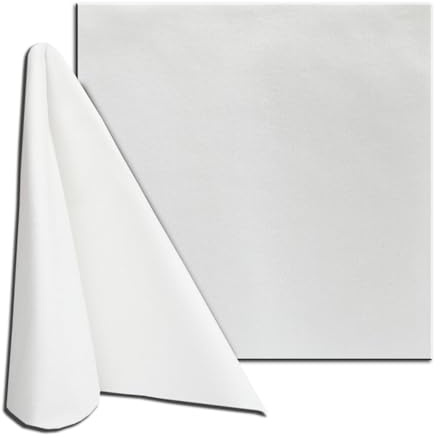 Tovagliolo TNT monouso 40x40 in tessuto non tessuto BIANCO | 50 pezzi | tovaglioli, resistenti | assorbente | simile al tessuto | ideale per ristorazione | HoReCa | Biodegradabile