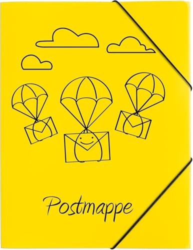 PAGNA 21603-15 Gummizugmappe A4 PP Postmappe 3 Einschlagklappen gelb (3)