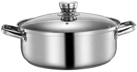 BESPORTBLE Pot de Shabu Inox 304 26 Cm Séparateur en Acier Inoxydable, Résistant la Corrosion, pour Fondue Chinoise Domestique, Ustensile la Cuisine Maison, Marmite Unique