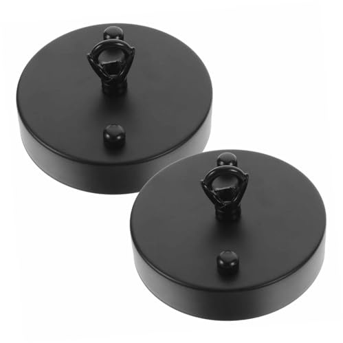SOPOTUTU 2pcs Ceiling Cover Plate Canopy Kit with Heavy-Duty Hanging Hook for Pendant Lamp Mounting Plated Fixture Parts Suitable for Modern and Farmhouse Lighting Decor