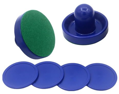 Hellery Pousseurs de Hockey sur Air avec Poignées et Pagaies pour Un Jeu Familial Divertissant, Bleu, 5,8 cm