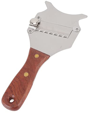 Generic Grattugia per Tartufo Regolabile in Acciaio Inossidabile con Manico Ergonomico in Legno per Uso in con Formaggio Al Cioccolato