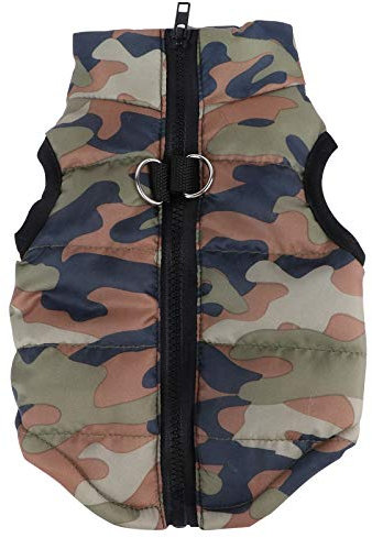 ROSENICE Hundejacke Winterjacken Hundemantel Baumwolle Hundegeschirr Größe S (Tarnung)