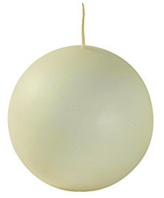 Cereria di Giorgio Risthò Candele Sfera, Cera, Avorio, 10x10x10 cm