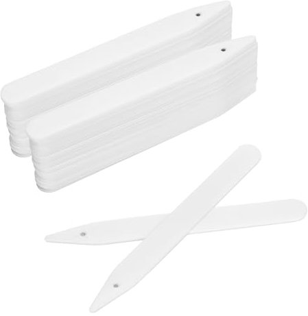 KINGLAKE 100 pezzi 12X1.3CM etichette targhette per piante etichetta di plastica giardino esterna etichetta sospensione ，bianc