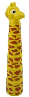 Gowi 453-45 Pyramide Giraffe, 7 teilig, Stapel- und Steckspielzeug