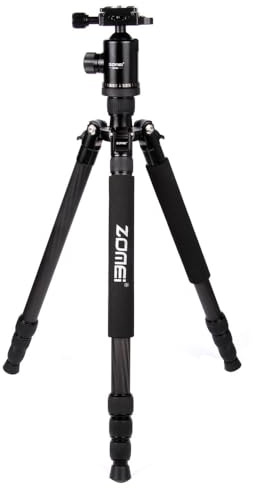 ZOMEI Z818C Cámara Digital portátil de Fibra de Carbono y videocámara Trípode Soporte monopie con Cabeza esférica para Todos Canon Sony Nikon Samsung Panasonic Olympus Kodak Fuji