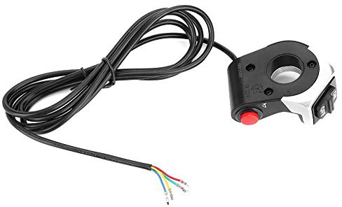 Dilwe Scooter Schalter, 2-in-1 Elektrisches Fahrrad Licht Hupenschalter Scooter 22,5 mm Lenkermontageschalter für Motorrad Roller
