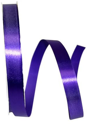 Reliant Ribbon Satin Supreme Ribbon, 5/8 Inch X 100 Yards, Regal Purple