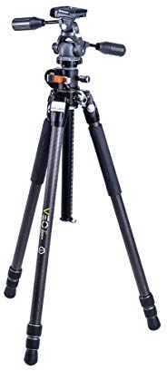 Vanguard VEO3+ 263CP – Trépied macrostatique & Monopode en Carbone – Compatible Multi-Mount – avec tête de Stylo, Adaptateur Multi-Mount et Sac de trépied