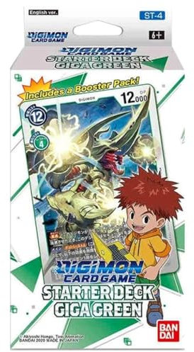Bandai Digimon Card Game - Starter Deck Display Giga Green ST-4 (6 Decks) - EN