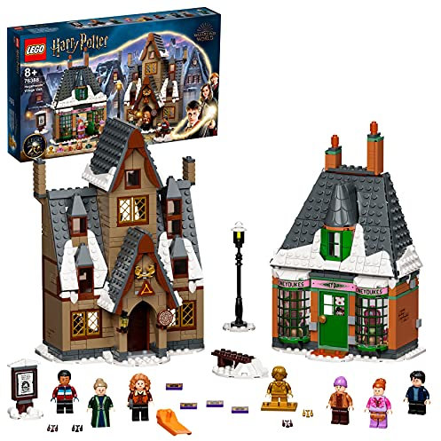 LEGO Harry Potter Besuch in Hogsmeade, Set zum 20. Jubiläum mit Ron als goldene Minifigur, inkl. 4 zufällige Zauberer-Karten zum Sammeln, Spielzeug für Jungen und Mädchen ab 8 Jahre 76388