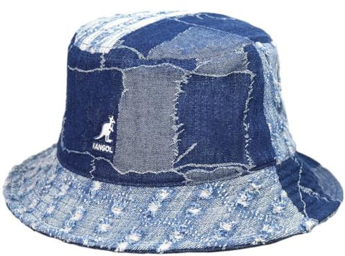 Kangol Denim Mashup Bucket Fischerhut Baumwollhut Sommerhut Sonnenhut Stoffhut Anglerhut Damen/Herren - Sommer Frühling-Sommer