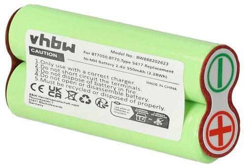 vhbw Akku Ersatz für Braun Type 5417 für Rasierer Haarschneider (950mAh, 2,4V, NiMH)