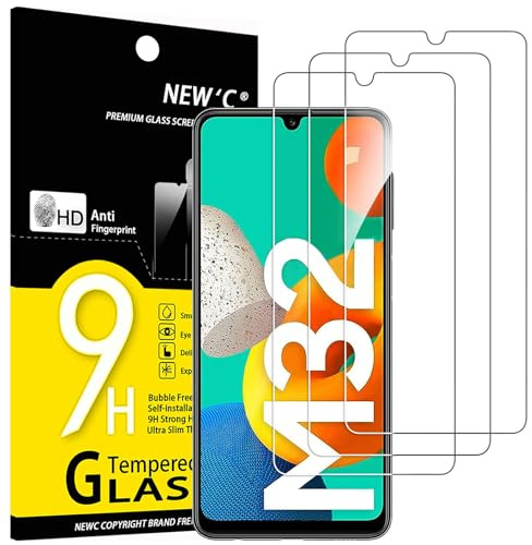 NEW'C 3 Stück für Samsung Galaxy M32 5G für Panzerglas, Frei von Kratzern, 9H Härte, HD Displayschutzfolie, 0.33mm Ultra-klar, Ultrabeständig