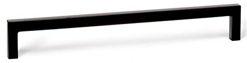 Gedotec Stangengriff lang | DER U | Möbelgriff Schwarz matt Länge: 328 mm - Bohrabstand: 320 mm | 1 Stück | Relinggriff für Küche mit Zubehör | Griff Möbel | Schrankgriffe Badezimmer-Schrank