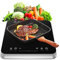 COOKTRON Induktionskochplatte, Induktionskochfeld 1 Platte 2000W, 29cm Einzel Kochplatte, Tragbares Induktionskochfeld, 10 Temperaturstufen, 4-Stunden-Timer, Touch-Steuerung, Booster-Funktion