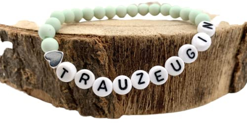 ONDEGO® Trauzeugin matt MINTGRÜN Geschenk Hochzeit Brautjungfer Armband