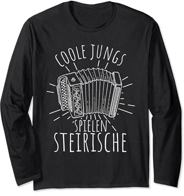 Steirische Harmonika Volksmusik Musik Akkordeon Langarmshirt