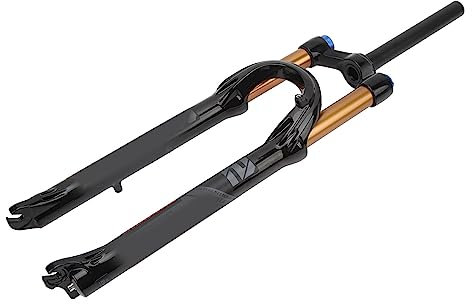 Alomejor 29 Zoll Black Mountain-Vorderradgabel, Luftgabel aus Aluminiumlegierung und Magnesiumlegierung mit Manueller Sperre