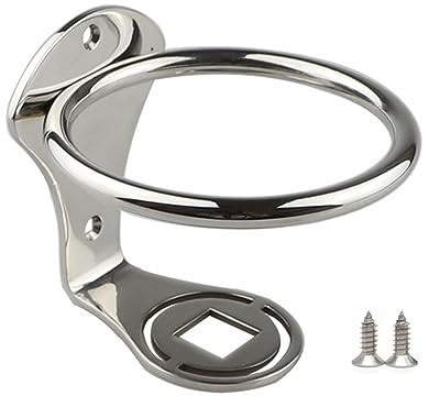 Edelstahl Getränkehalter, Wandmontierter, Auto Becherhalter, Trinkbecherhalter Halterung mit 2 Schrauben für Boot Marine Yacht Auto LKW