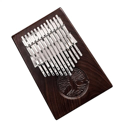 Chromatisches Kalimba Mit 24 Tasten, Daumenklavier Aus Schwarzem Walnussholz, Doppelschichtig, Professionelle Kalimba Mit Zubehör Tragbare Kalimba Instrument (Color : B Tone)