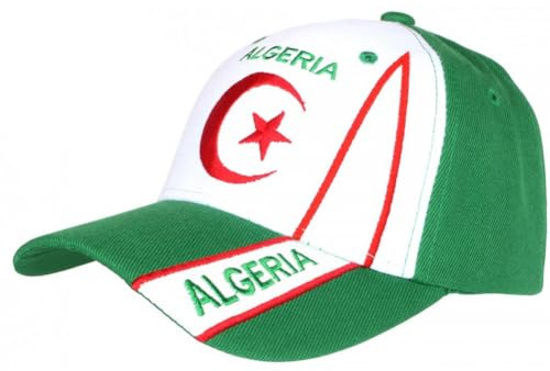 Nyls Création Casquette Algerie Verte et Blanche Drapeau Algerien Baseball - Taille Unique - Vert