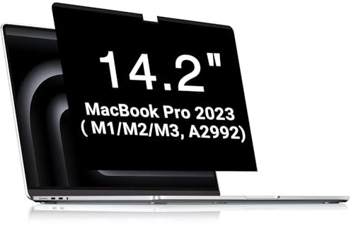 FILMEXT Écran de confidentialité pour MacBook Pro 14 (2023 2022 2021, M1, M2, M3, A2779, A2442, A2992, A2918) - Filtre de confidentialité amovible anti-lumière bleue pour ordinateur portable Mac 14