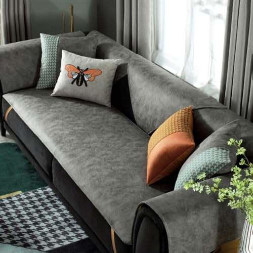 Sofabezug 1 2 3 4 Sitzer,Personalised Wasserdicht Couch Überzug Ecksofa L Form,Rutschfester U Form Sofa Überzug mit Riemen,Universelle Rutschfeste Sofa Überwurf,Sofaschoner Antirutsch für Wohnzimme
