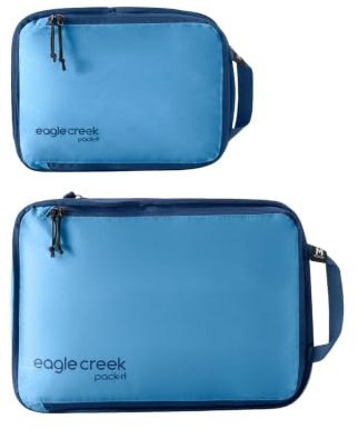 Eagle Creek Pack-It Spectre - Cubi da imballaggio a compressione, resistenti, ultra leggeri e impermeabili, in tessuto Ripstop, borse organizer per abbigliamento e attrezzature, blu alba - isolate