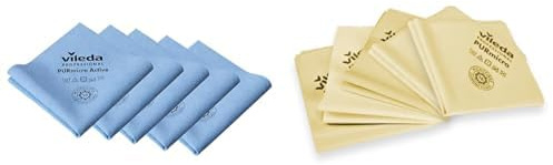 Vileda Professional Bayeta PURmicro Activa Azul Unidades + Bayeta PURmicro Active Amarilla 5 unidade