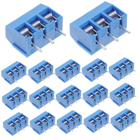 SOLUSTRE 20stücke Schraubklemmenblock-steckverbinder Für Leiterplatten Klemmenblock-kabelverbinder Schraubklemmenblockverbinder Rastermontageverbinder Schaltkreisklemmen Einfache Installati