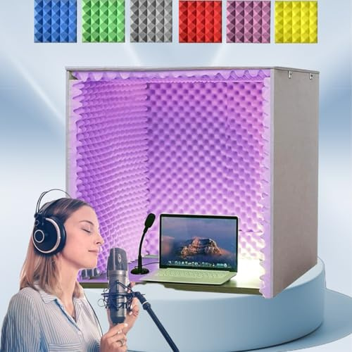 Tragbare Gesangskabineakustische Schaumstoffplatten Hochdichte Schallschutzmatte Flammhem mendem Material Schallabsorber Schaumstoff für die Aufnahme, Aufnahmestudios,Büros,Studio