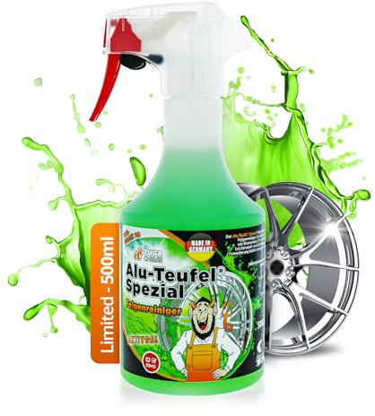 TUGA Alu-Teufel Spezial 500 ml Felgenreiniger Aktiv-Gel für glänzende Alufelgen dank säurefreier Schmutzentfernung 1l Made in Germany, Grün