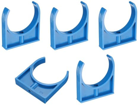 sourcing map Lot de 5 colliers de serrage en PVC pour tuyau d'eau - 75 mm ID - Boucles de tuyau d'eau en forme de U - Support de tuyau pour tuyau d'eau de 6,3 cm - Bleu