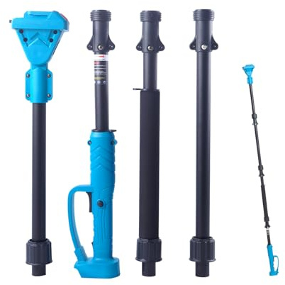 Asta di prolunga per potatura a batteria (2 m in alluminio) – Compatibile con batteria Makita 18 V, girevole a 180°, ideale per rami da giardino e taglio ad albero