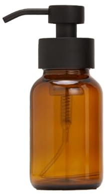 Dispenser di sapone in schiuma di vetro ambrato da 250 ml 8 oz ricaricabile schiuma per sapone manuale bottiglia per bagno cucina dispenser di sapone moderno di lusso