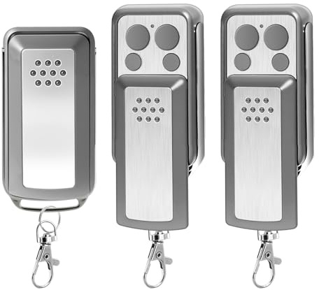 3 PCS Télécommande 114253,4 Boutons Télécommande Portail Porte de Garage compatible avec AVIDSEN 114253 104257 104251