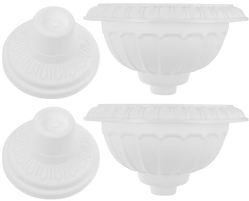 VILLCASE Roman Column Plastic Planters 2pcs 30cm White with Drainage Holes Balcony Flowerpots Indoor Gardening Supplies Multipurpose Planting Pots for Home and Patio