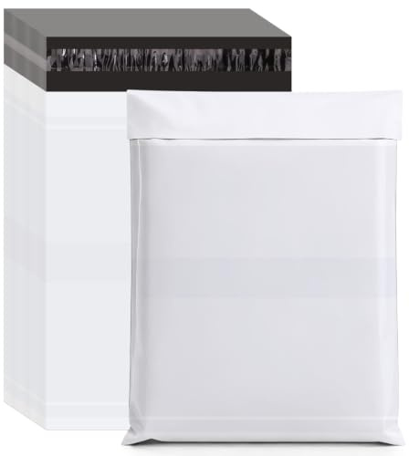 Svaldo Versandtaschen, 50 Stück 20 * 32cm Versandtüten für Kleidung, Weiß