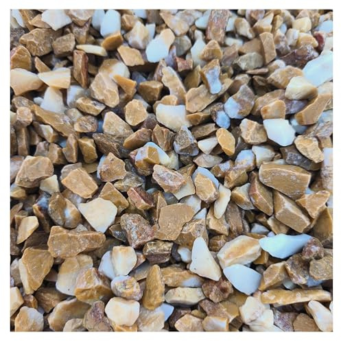 Gravier décoratif en pierre naturelle de 8 à 16 mm - 20 kg - Gravier décoratif clair pour chemins de jardin, parterres et comme protection contre les éclaboussures pour le mur de la maison - Pierres