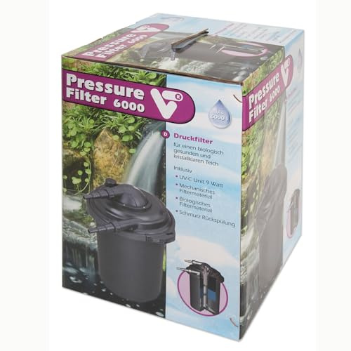 Velda Filtre à Pression pour Bassin étang de Jardin Aquarium 6000 9 W
