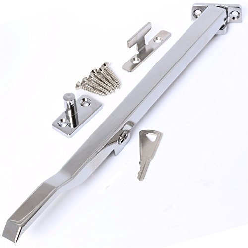 10 Satin Chrome Locking Casement Window Stay Fastener