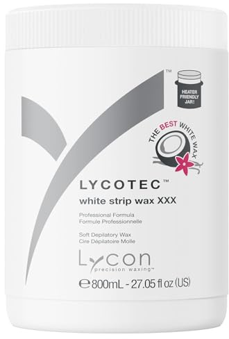 Lycon Lycotec White Strip Wax for Hair Removal, Soft Wax for Fast and Precise Use Over Larger Areas, Professional-Grade Soothing Formula, Suitable for Sensitive Skin, 800ml